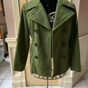 Green Woman's Peacoat by Banana Republic, Short Cut